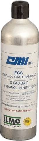 34 Liter Ethanol Gas Standard 0.040 BAC - Aluminum