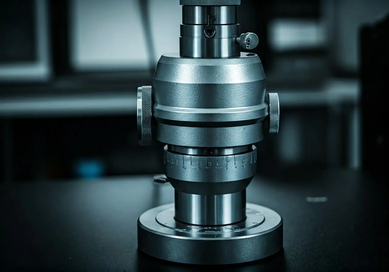 A precision tool being calibrated in a professional setting. 35mm stock photo